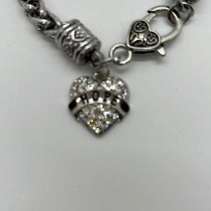 Hope heart cubic zirconia bracelet